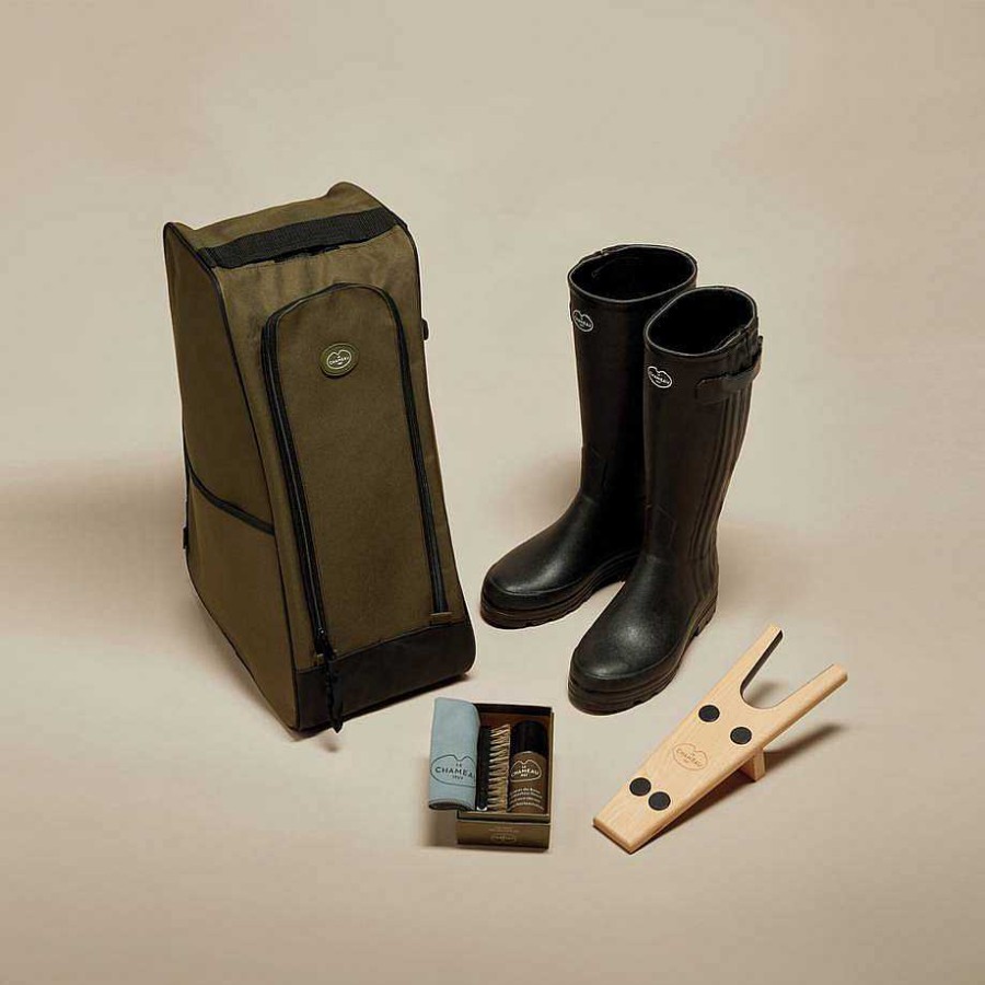 Le Chameau Stovletasker | Herre Chasseur Neopren Sort Stovle Bundle Tilbehor